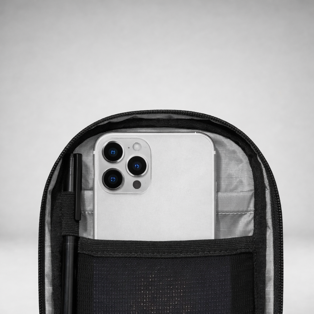 Compact RFID Blocking Crossbody Bag detail