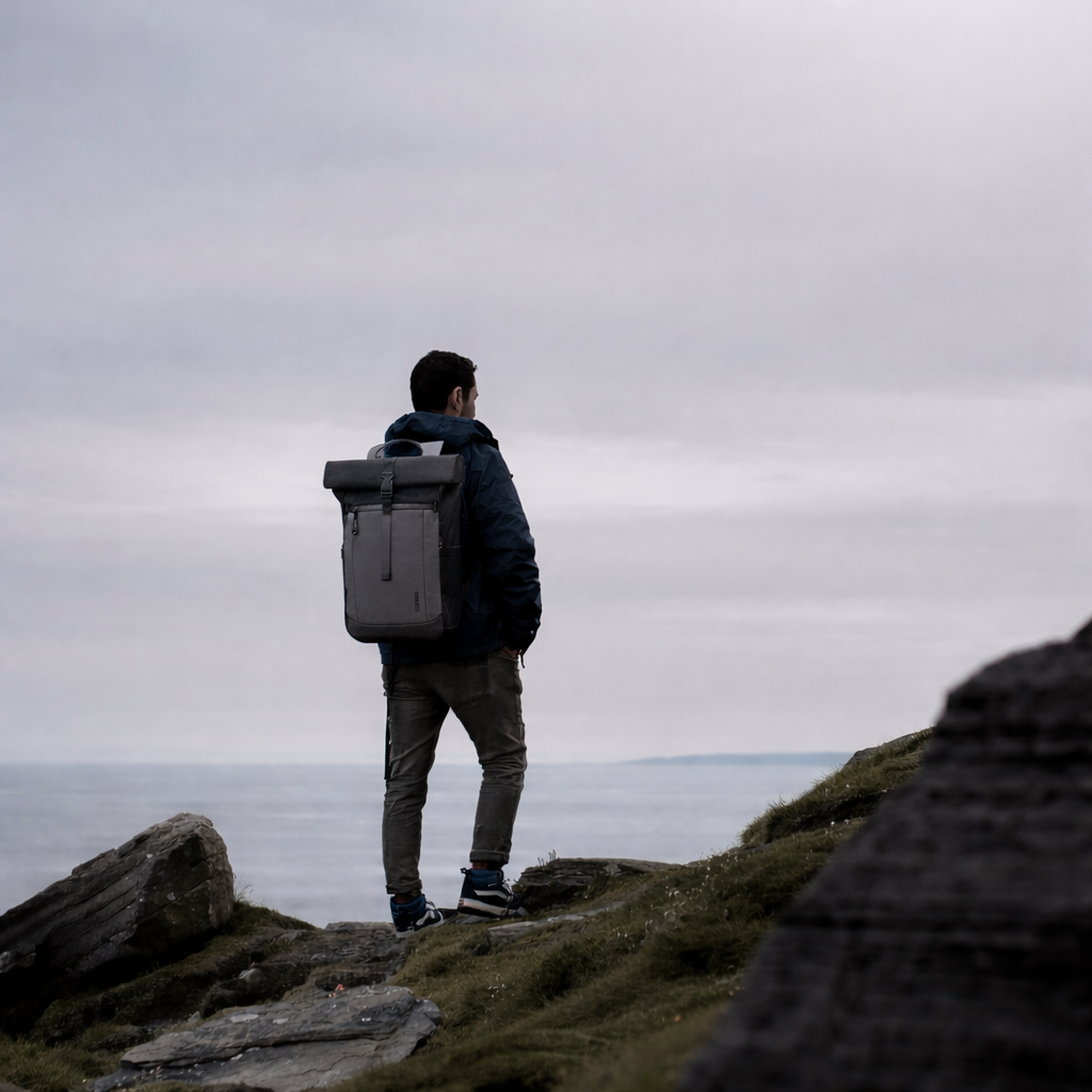 Expandable Roll Top Travel Backpack