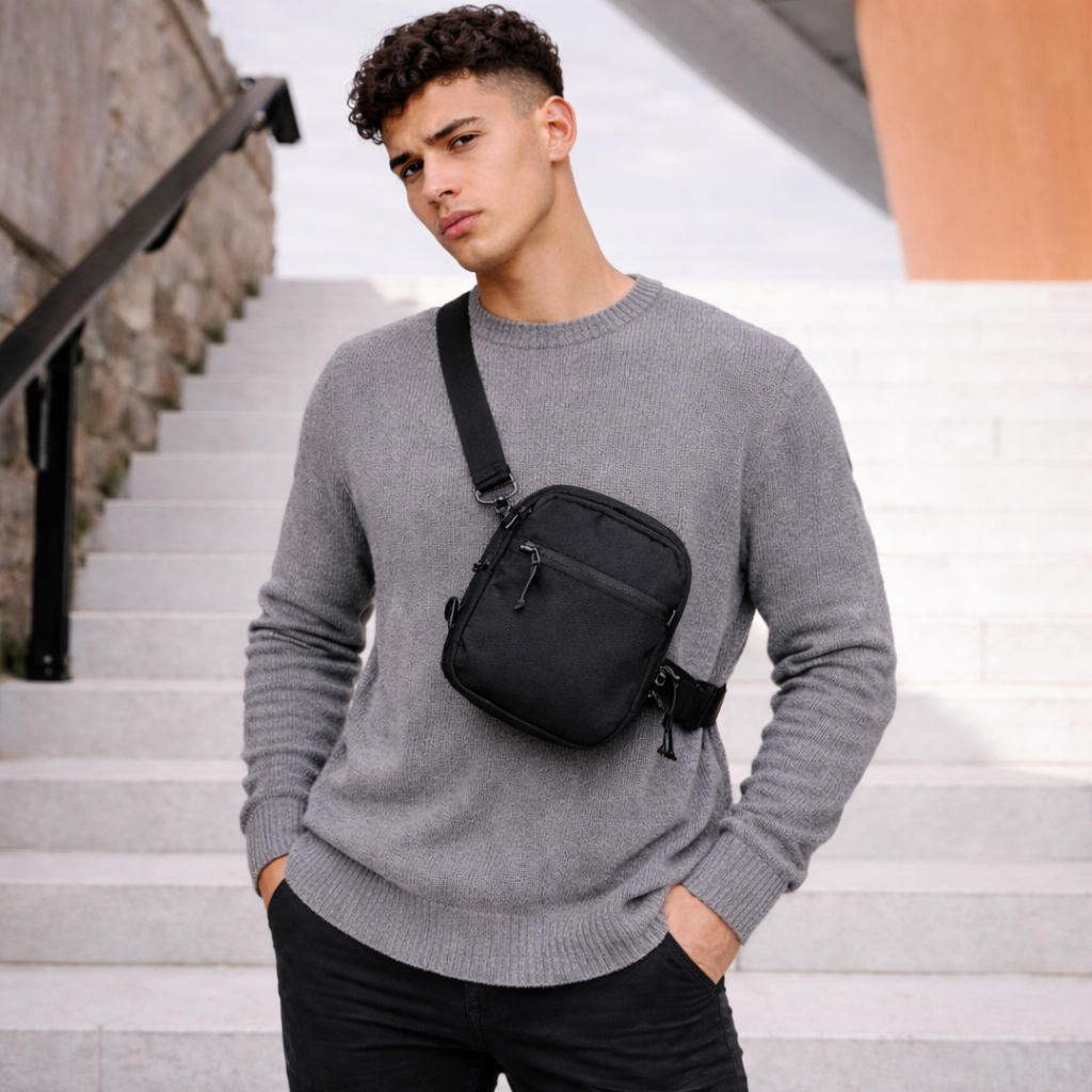 Compact RFID Blocking Crossbody Bag