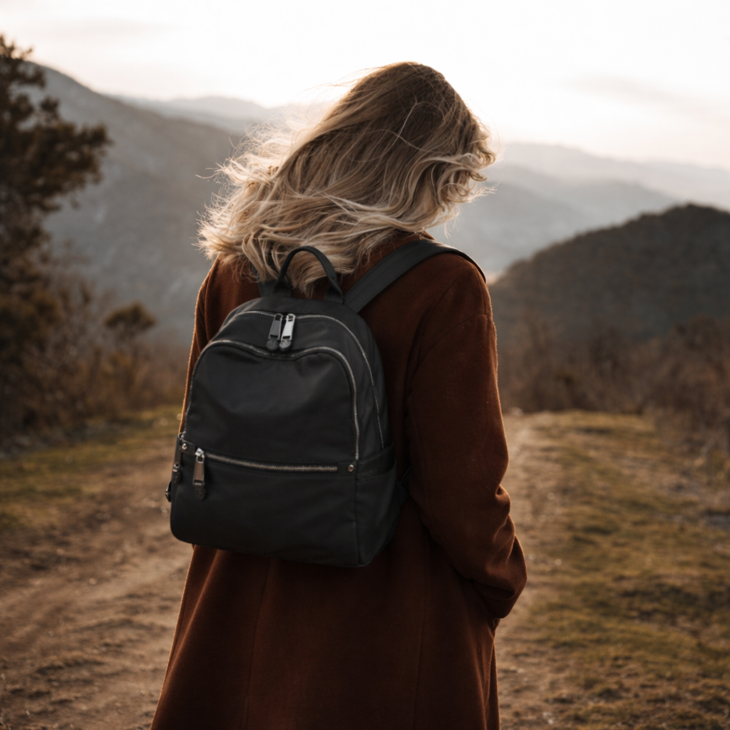 Women’s Water-Repellent Nylon Backpack