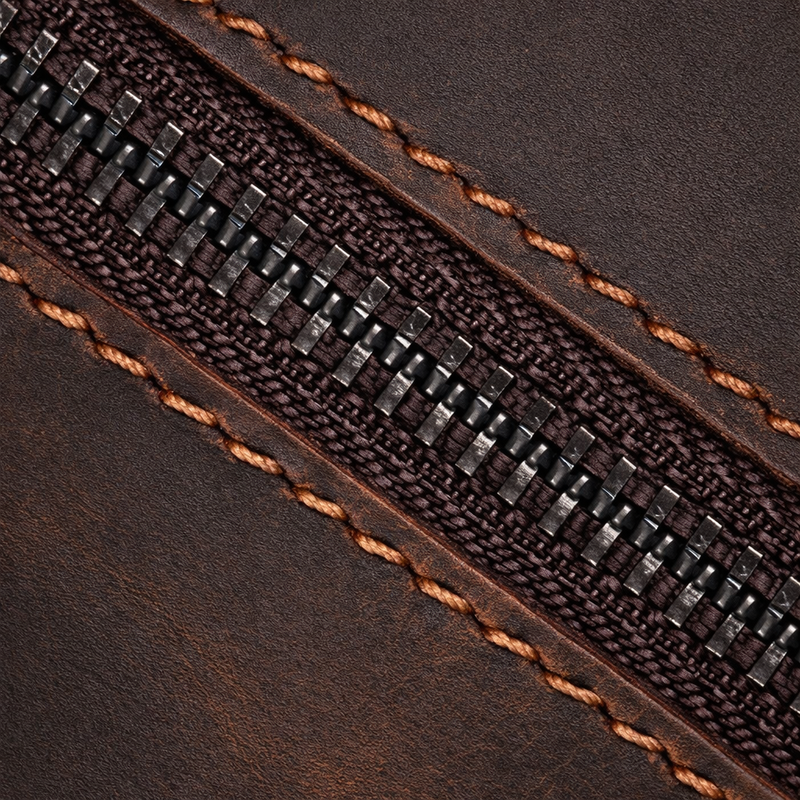 Leather Crossbody Bag with Vintage Design detail