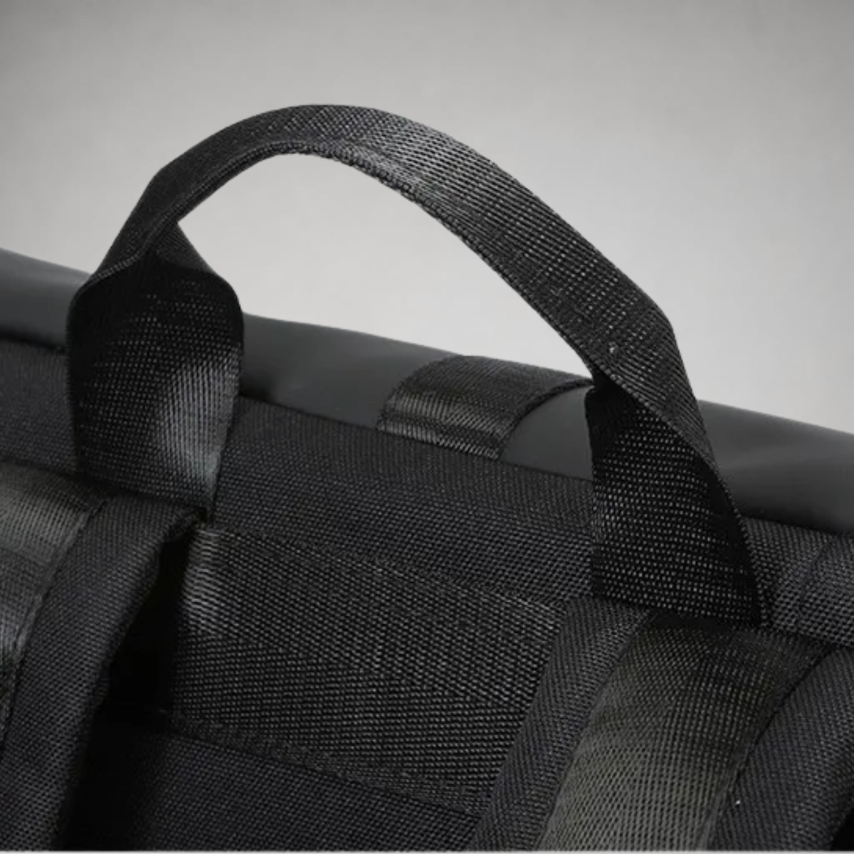 Roll Top Backpack with Geometric Design detail