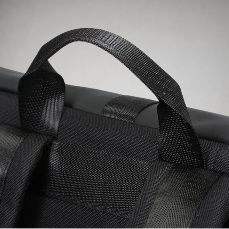 Roll Top Backpack with Geometric Design detail