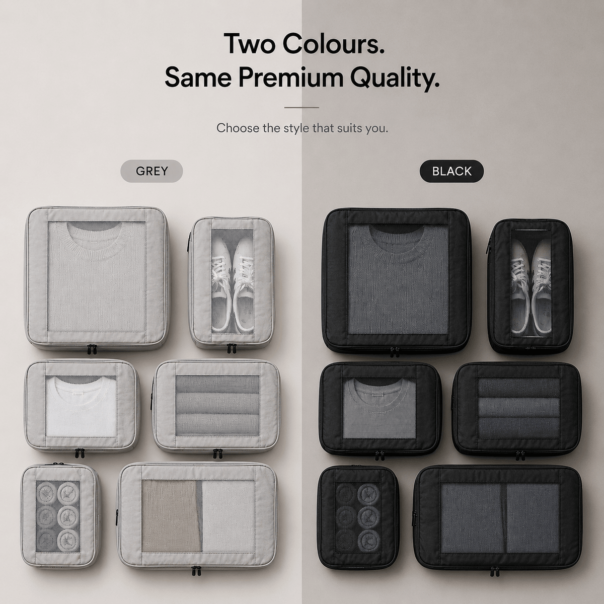 Buy Compression Packing Cubes Set of 6 from JOURNi