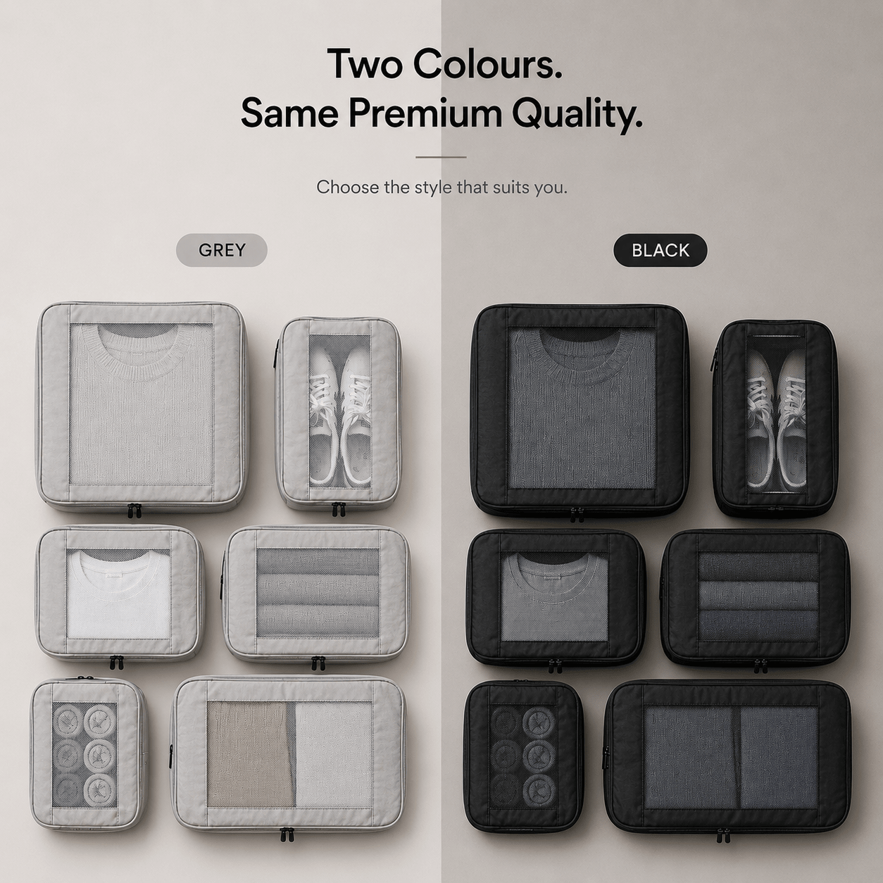Buy Compression Packing Cubes Set of 6 from JOURNi