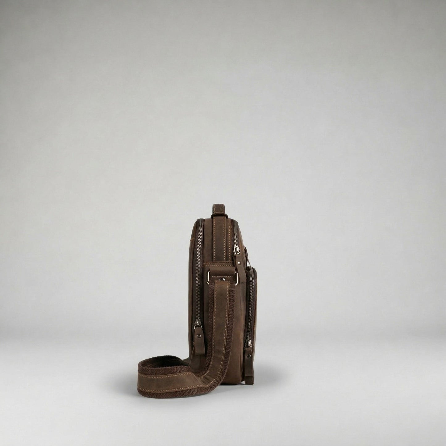 Buy Leather Crossbody Bag with Vintage Design from JOURNi