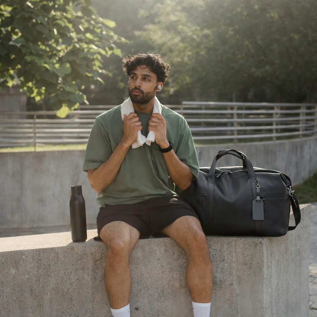 Travel Duffle Bag with Wet Dry Compartment