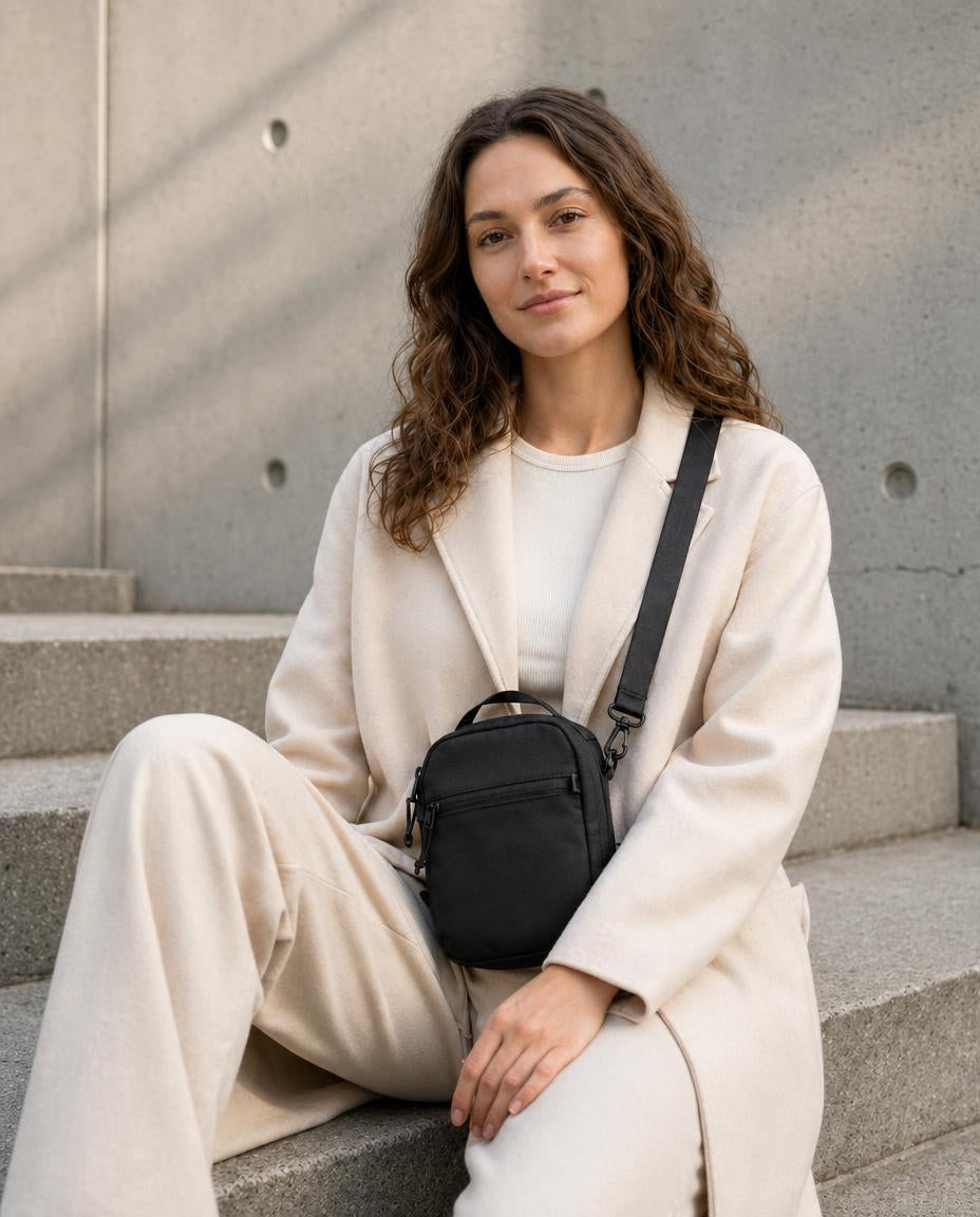 Compact RFID Blocking Crossbody Bag